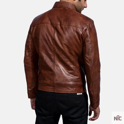 Inferno Brown Leather Jacket