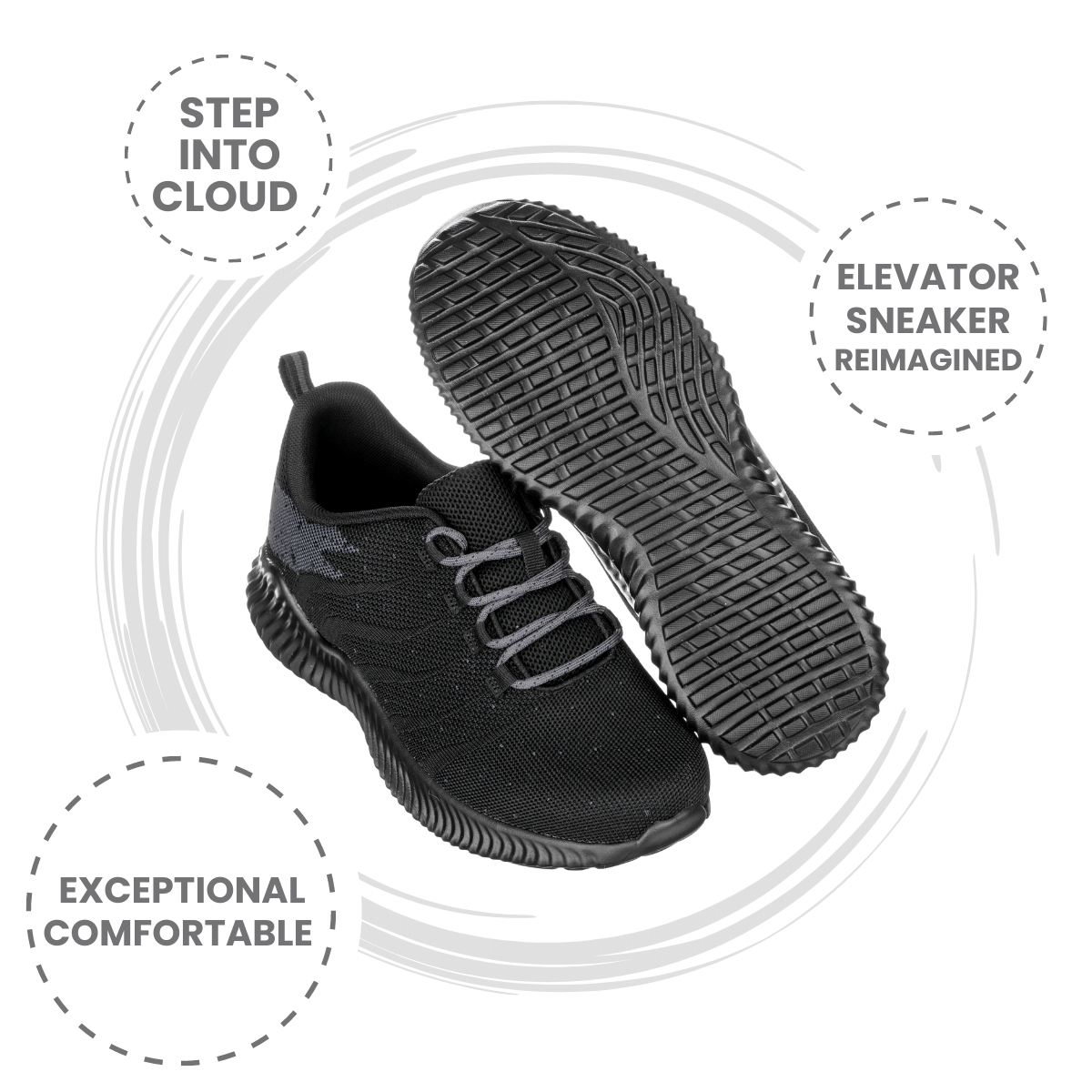 CALTO - Q216 - 2.8 Inches Taller (Black/Grey) - Ultra Lightweight - Triathlete Store