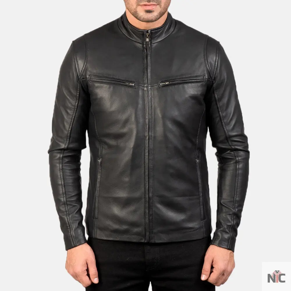 Ionic Black Leather Jacket