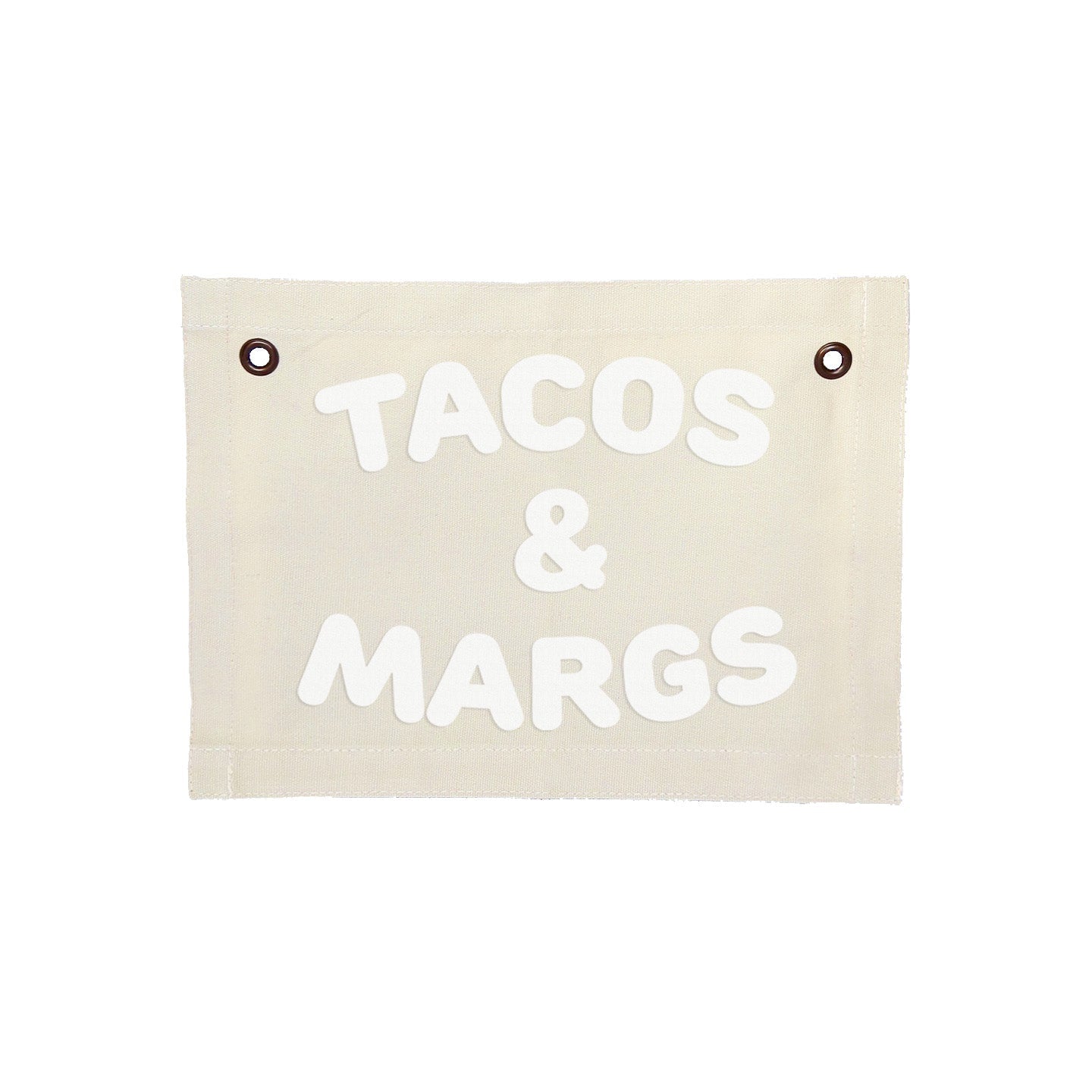 Tacos & Margs Small Canvas Flag