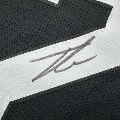 Framed Autographed/Signed Tyson Campbell 35x39 Jacksonville Black Football Jersey JSA COA