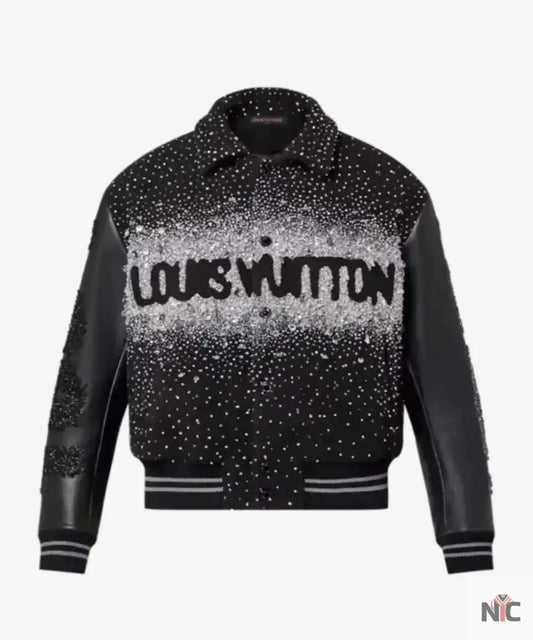 J-hope X Louis Vuitton Black Varsity Jacket