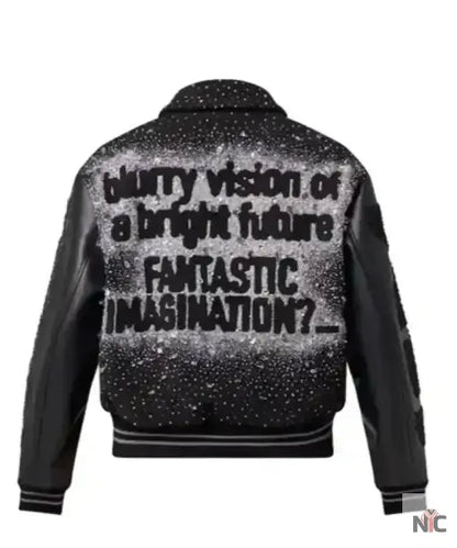 J-hope X Louis Vuitton Black Varsity Jacket