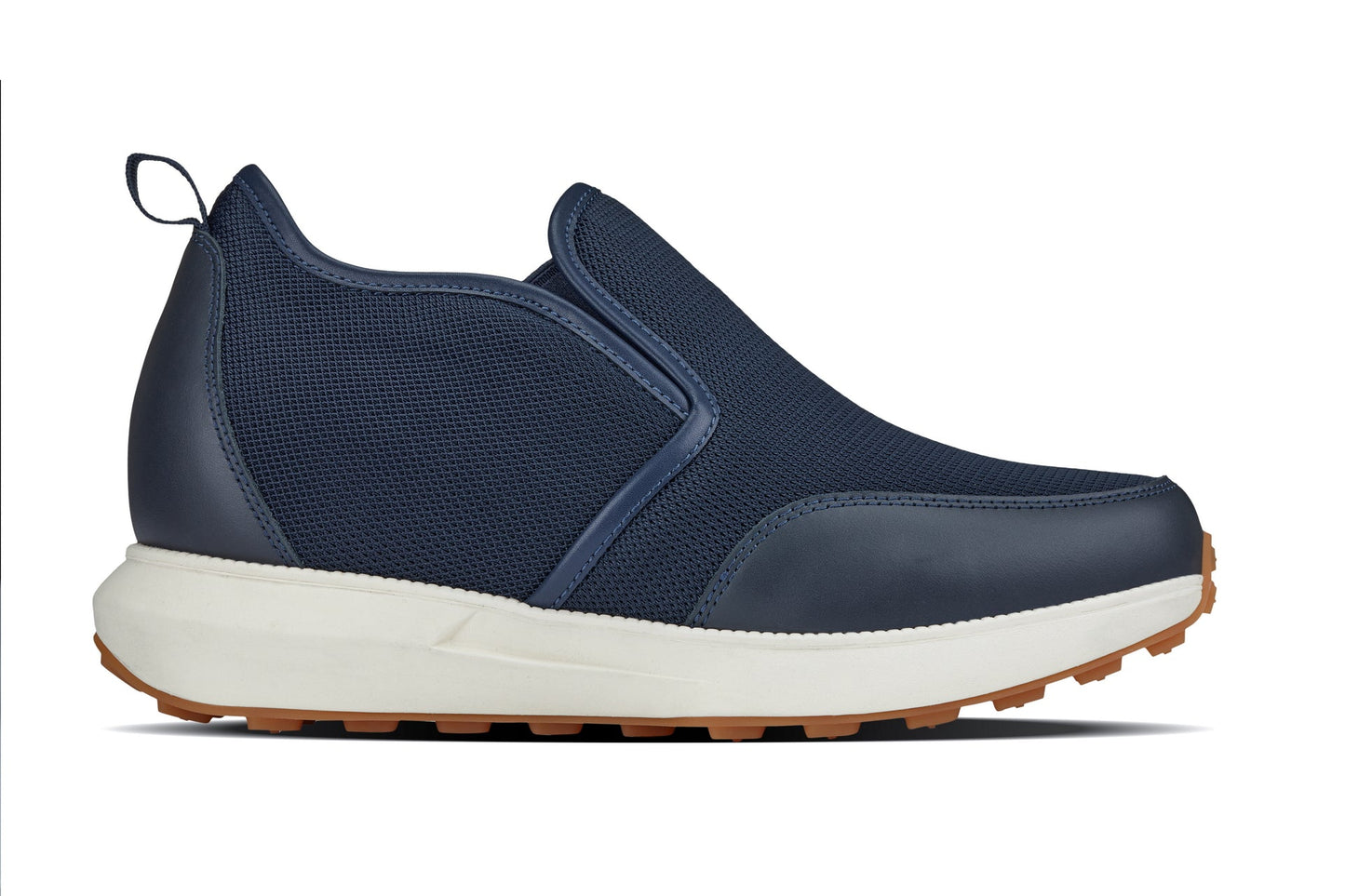 CALTO - J1435  - 3.3 Inches Taller (Dark Blue) - Casual Chunky Sole Sneaker Loafers - Triathlete Store