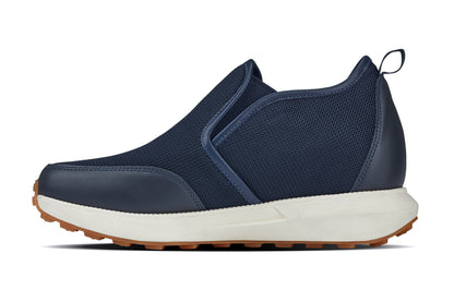 CALTO - J1435  - 3.3 Inches Taller (Dark Blue) - Casual Chunky Sole Sneaker Loafers - Triathlete Store