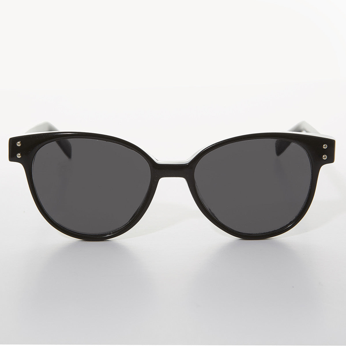 Round Horn Rim Cat Eye Women's Vintage Sunglass - Jackson