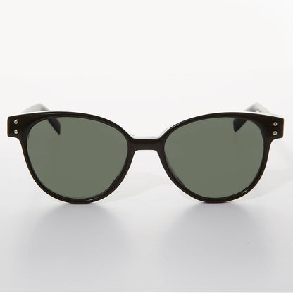 Round Horn Rim Cat Eye Women's Vintage Sunglass - Jackson