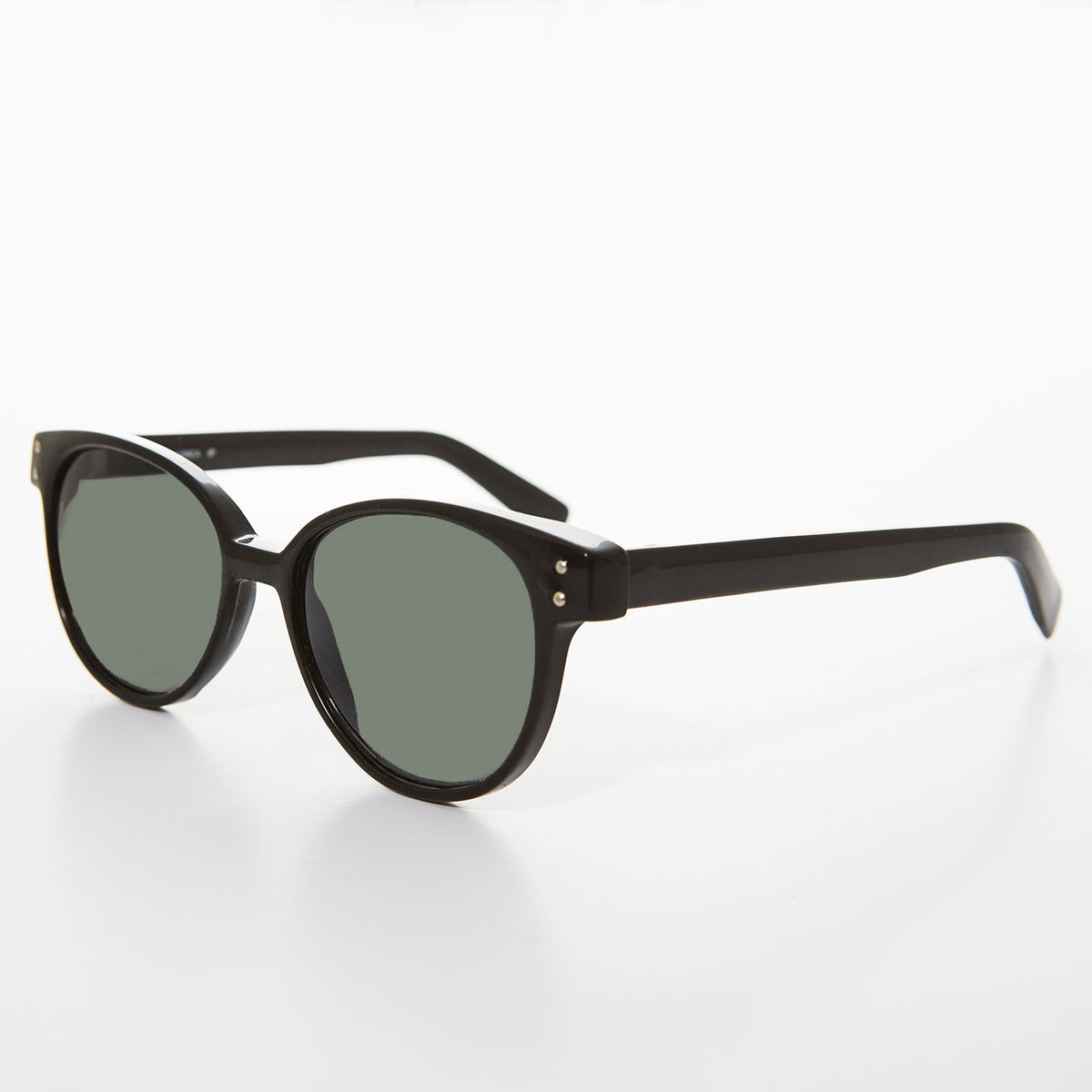 Round Horn Rim Cat Eye Women's Vintage Sunglass - Jackson