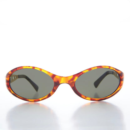 Large Oval Wrap Around Vintage Sunglasses - Jacque