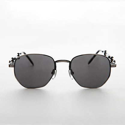 Square Vintage Sunglass with Industrial temples - Jagger