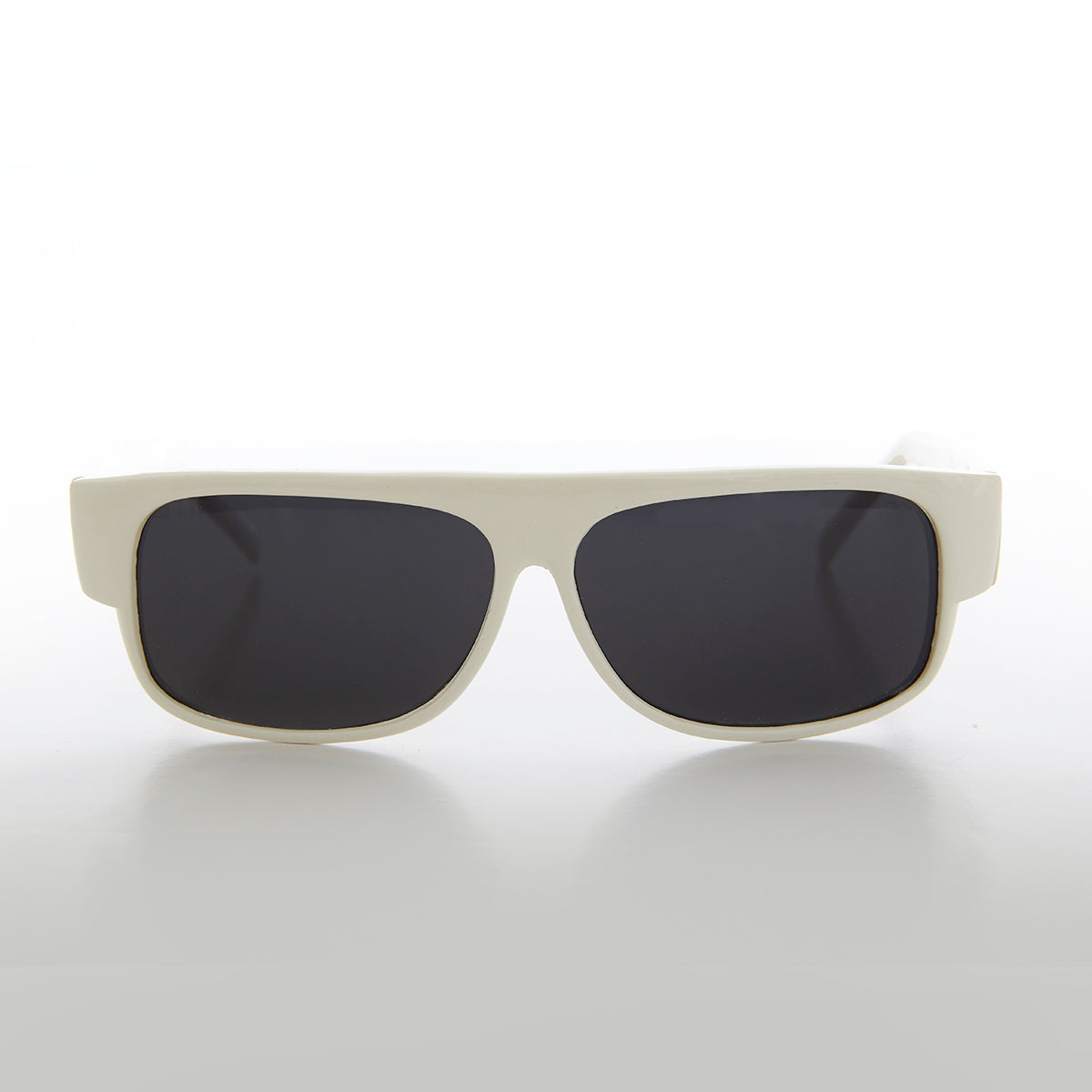 White Flat Top Vintage Sunglass - Jamal