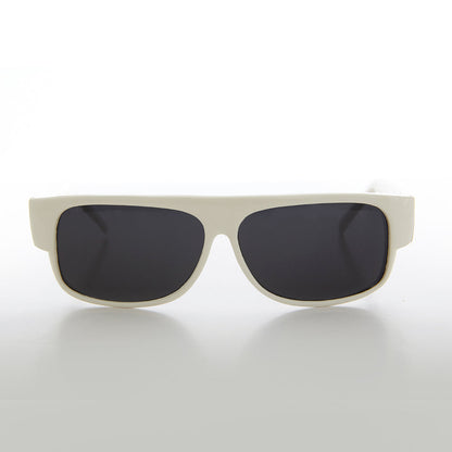 White Flat Top Vintage Sunglass - Jamal