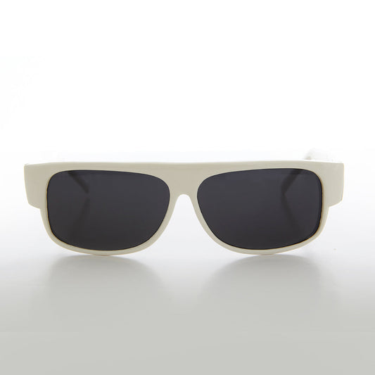 White Flat Top Vintage Sunglass - Jamal