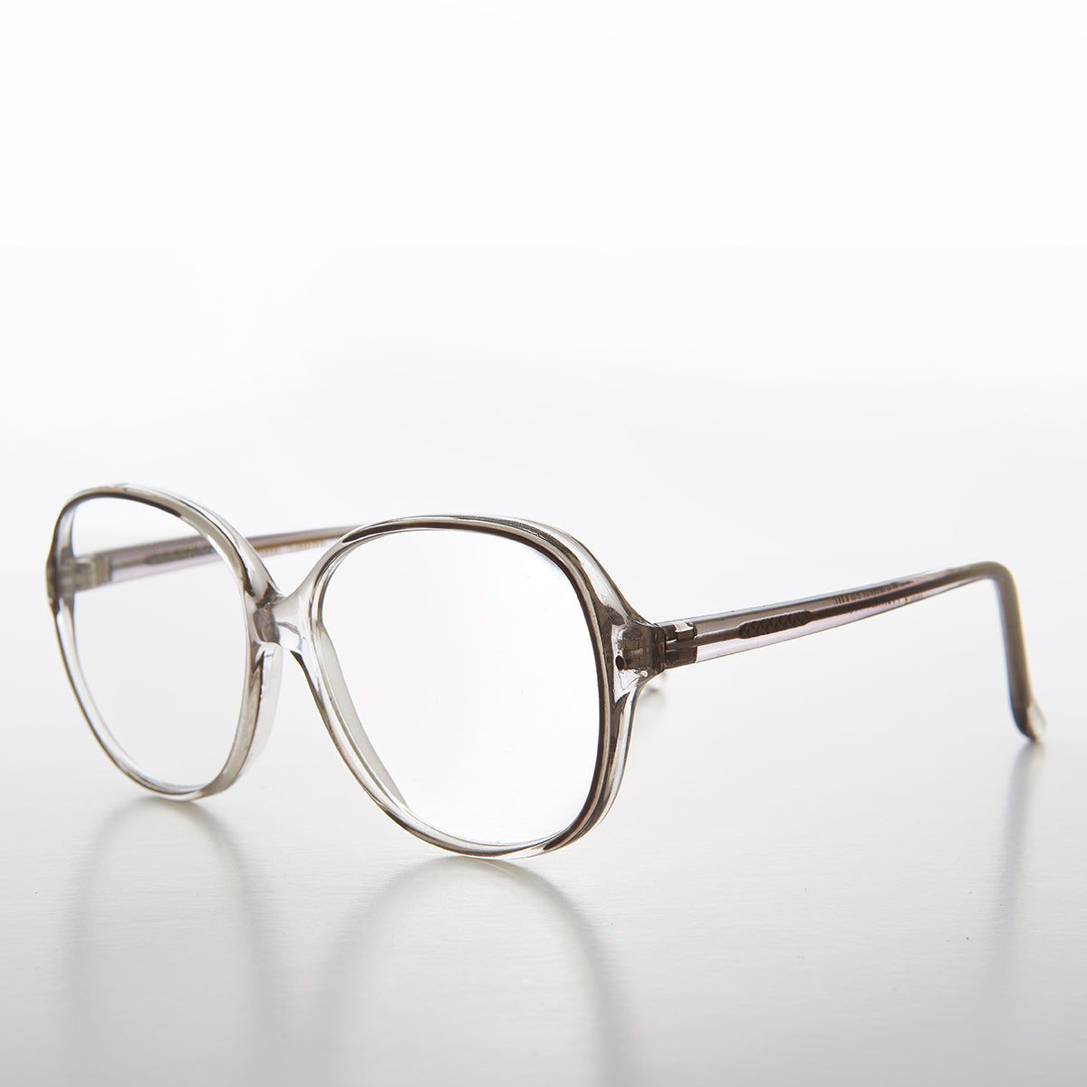 Clear Retro Reading Glasses with Color Accent - Jess