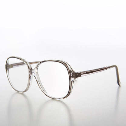 Clear Retro Reading Glasses with Color Accent - Jess