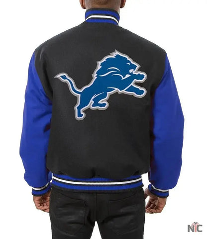 JH Design Detroit Lions Wool Varsity Jacket
