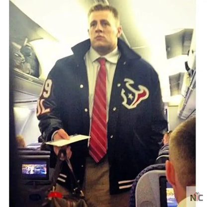 JJ Watt Houston Texas Varsity Black Jacket