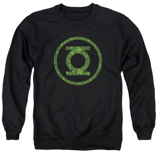 Green Lantern St. Patrick'S Day Shamrock Logo Mens Crewneck Sweatshirt Black Officially Licensed