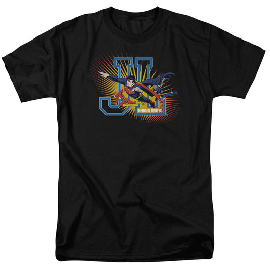 Justice League Of America Heroes United Mens T Shirt Black Officially Licensed