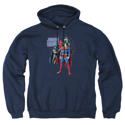 Justice League Of America Protectors Mens Hoodie Navy Officially Licensed