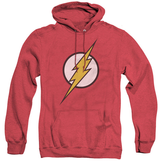 Justice League Of America Flash Logo Mens Heather Hoodie Red Officially Licensed