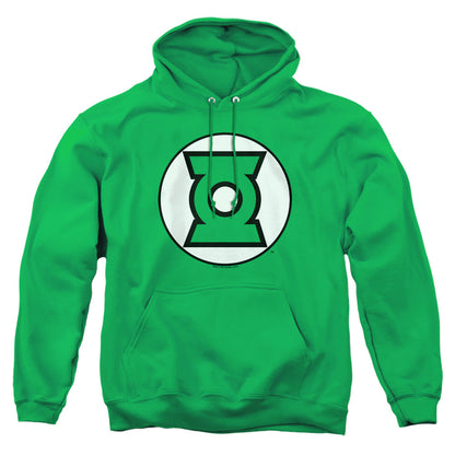 Justice League Of America Green Lantern Logo Mens Hoodie Kelly Green Officially Licensed