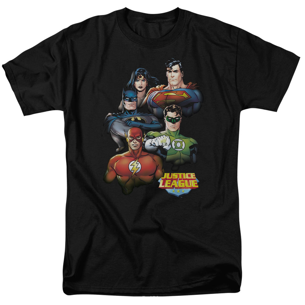 Justice League Of America Group Portrait Mens T Shirt Black Officially Licensed