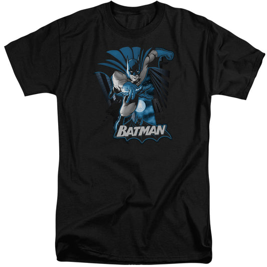 Justice League Of America Batman Blue & Gray Mens Tall T Shirt Black Officially Licensed