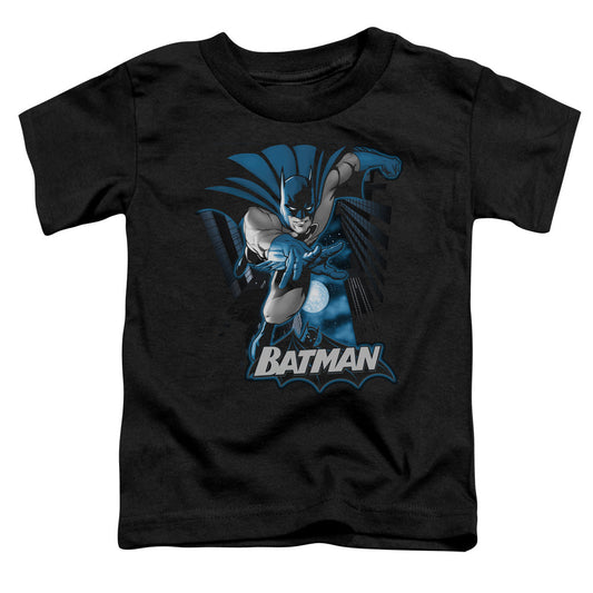 Justice League Batman Blue & Gray Toddler Kids Youth T Shirt Black Officially Licensed