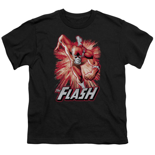 Justice League Flash Red & Gray Kids Youth T Shirt Black Officially Licensed