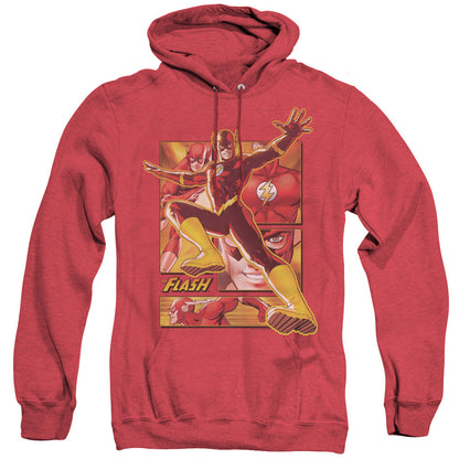 Justice League Of America Flash Mens Heather Hoodie Red Officially Licensed