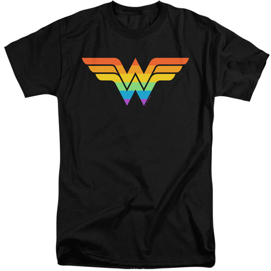 Justice League Wonder Woman Rainbow Mens Tall T Shirt Black Officially Licensed