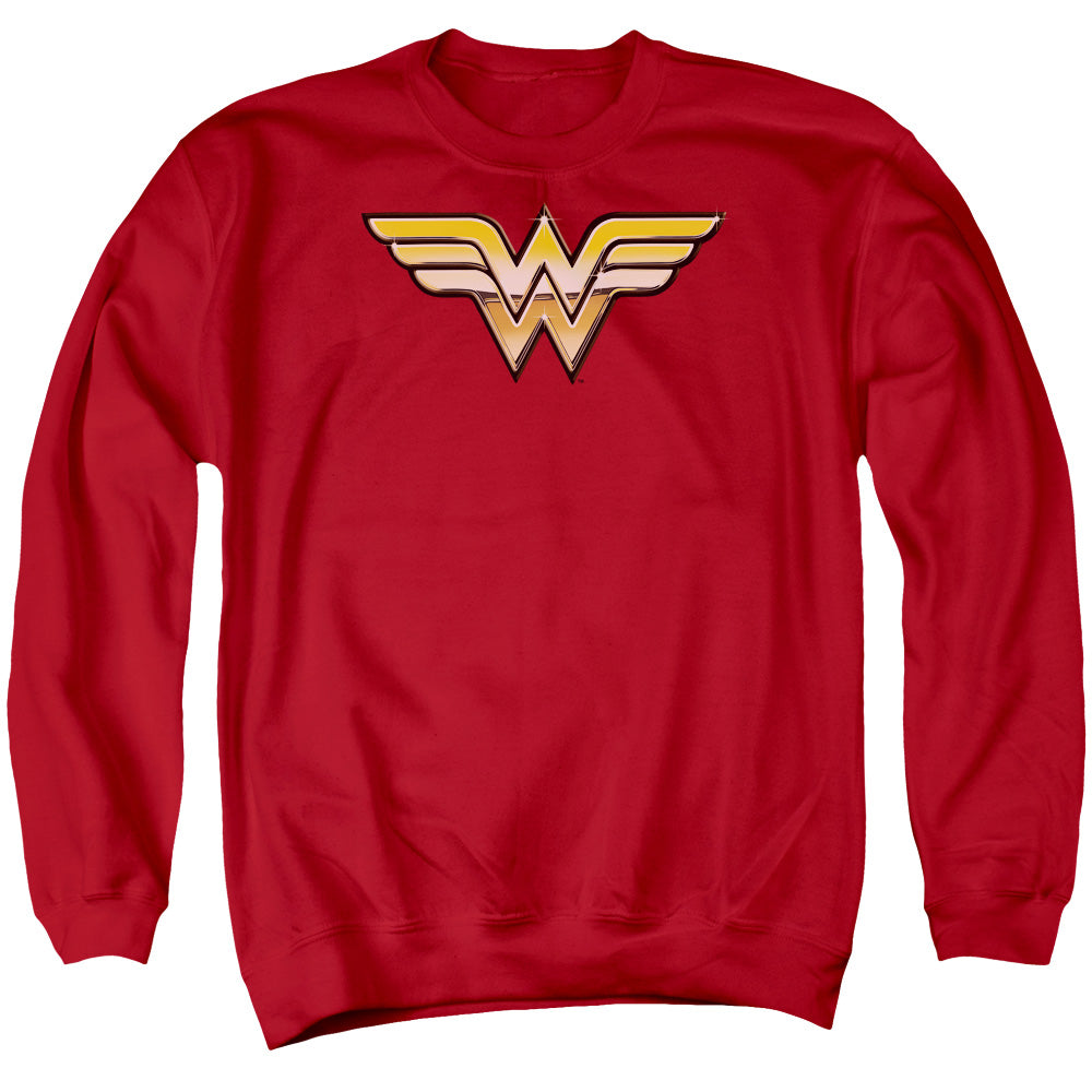 Justice League Golden Mens Crewneck Sweatshirt Red Officially Licensed