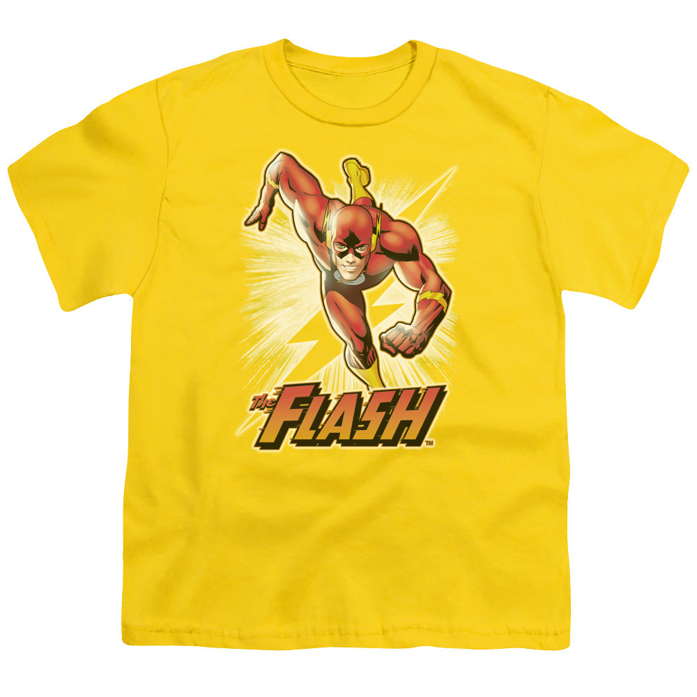 Justice League Flash Yellow Kids Youth T Shirt Yellow Officially Licensed