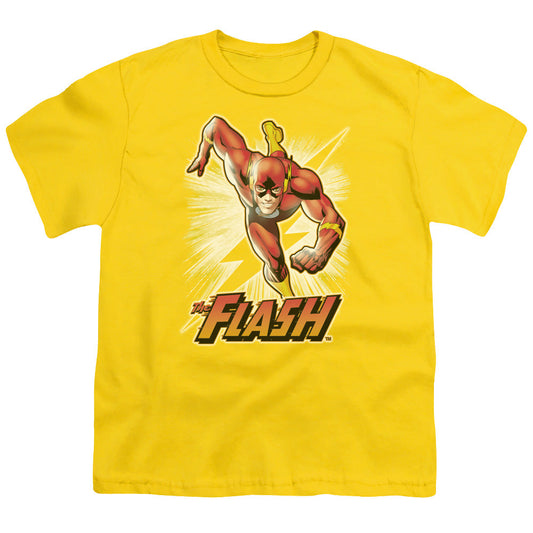 Justice League Flash Yellow Kids Youth T Shirt Yellow Officially Licensed