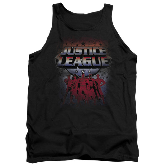Justice League Star League Mens Tank Top Shirt Black Officially Licensed