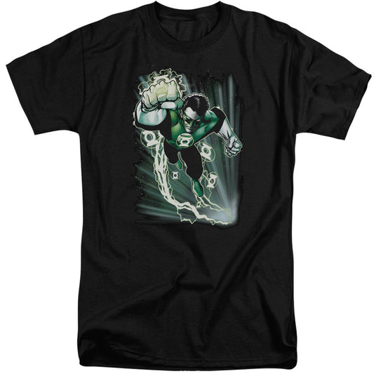 Justice League Of America Emerald Energy Mens Tall T Shirt Black Officially Licensed