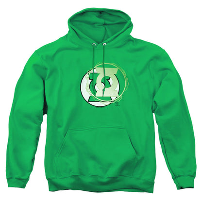 Justice League Of America Gl Energy Logo Mens Hoodie Kelly Green Officially Licensed