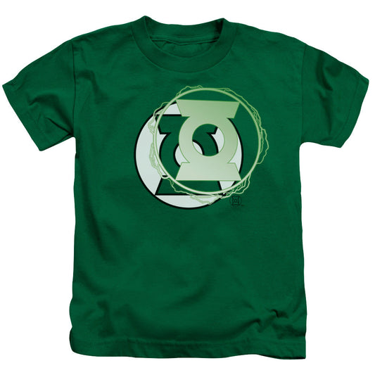 Justice League Gl Energy Logo Juvenile Kids Youth T Shirt Kelly Green Officially Licensed