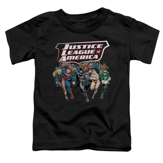 Justice League Charging Justice Toddler Kids Youth T Shirt Black Officially Licensed