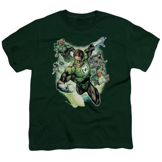 Justice League Flying Corps Kids Youth T Shirt Hunter Green Officially Licensed