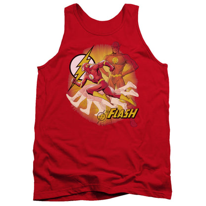 Justice League Lightning Fast Mens Tank Top Shirt Red Officially Licensed