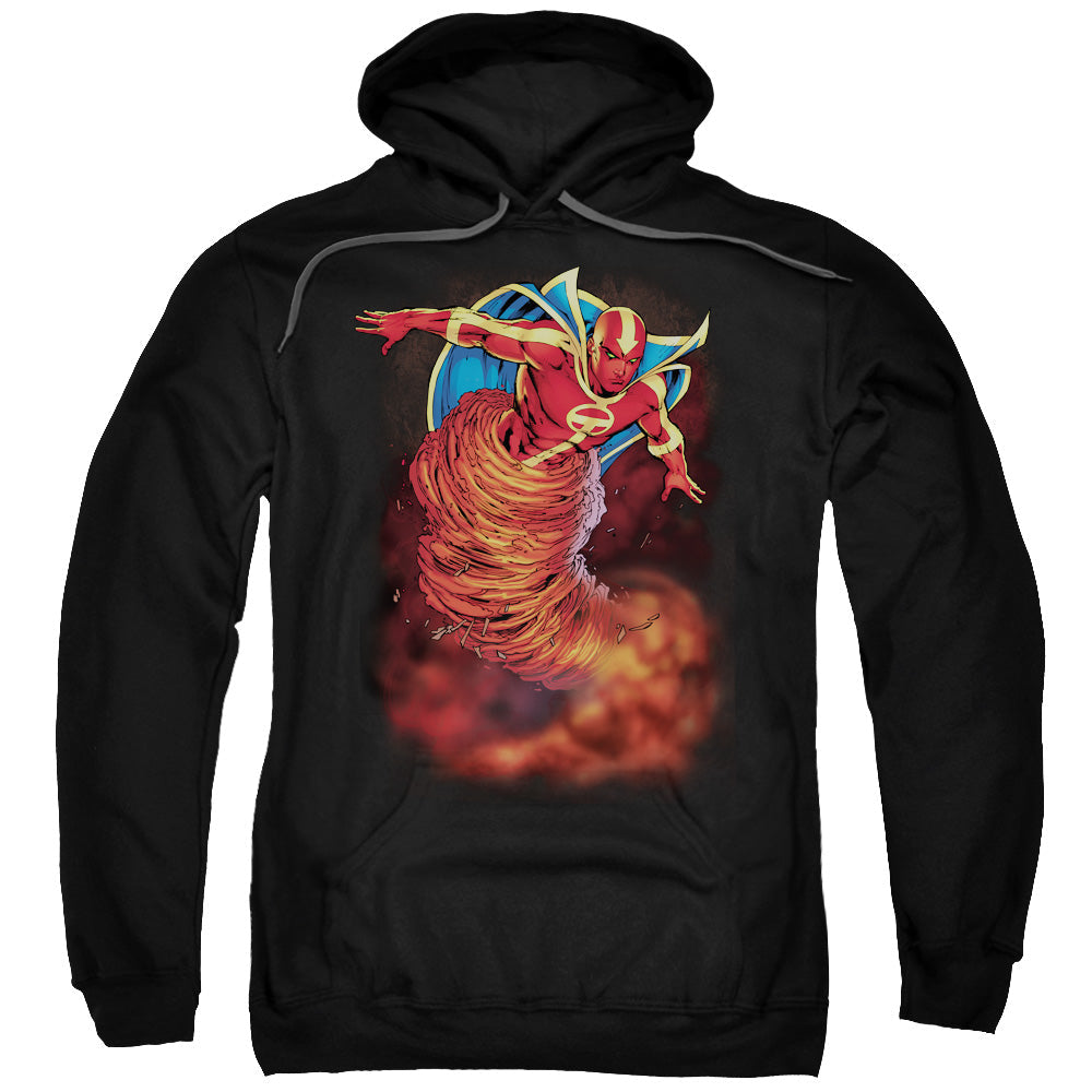 Justice League Tornado Cloud Mens Hoodie Black Officially Licensed