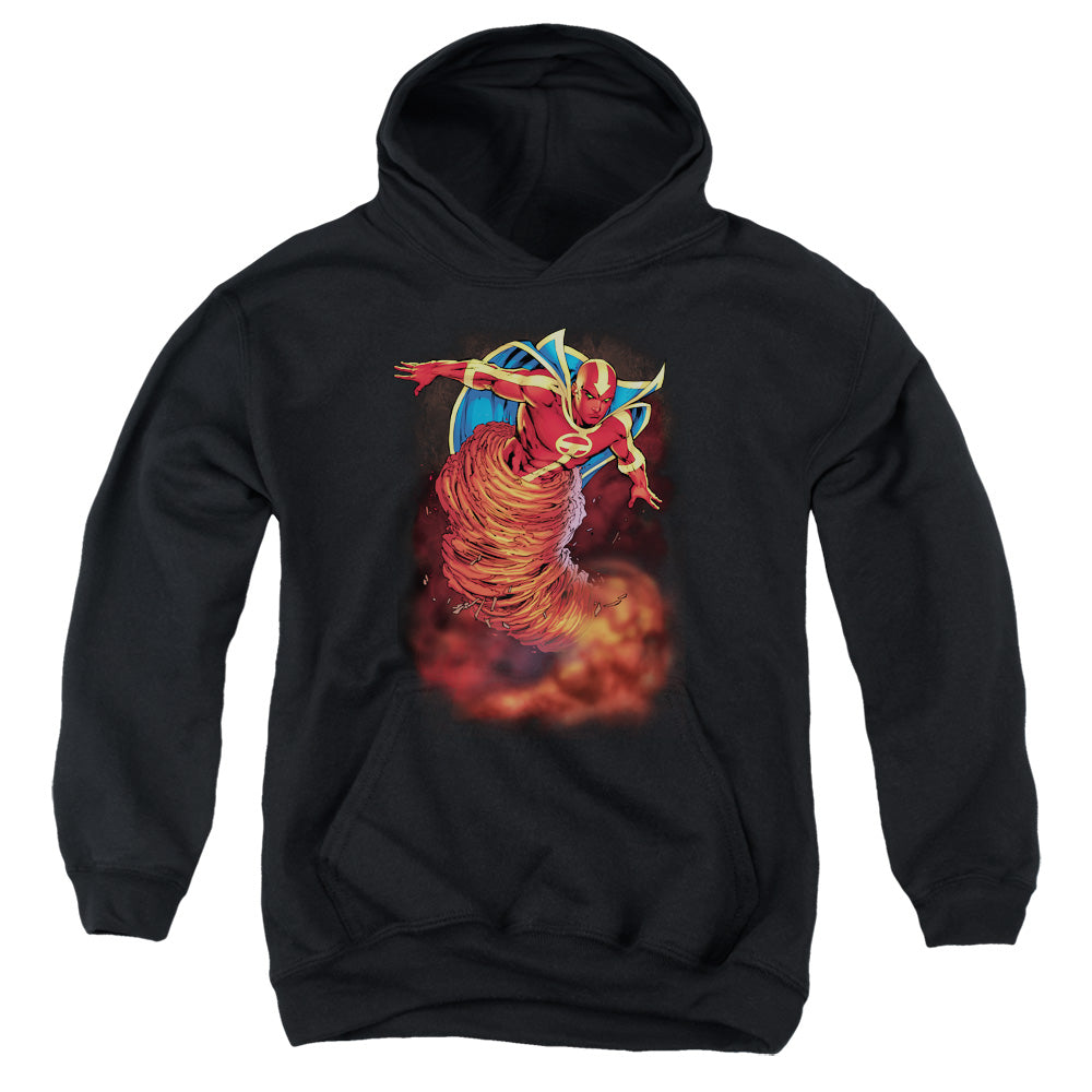Justice League Tornado Cloud Kids Youth Hoodie Black Officially Licensed