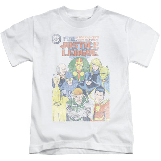 Justice League Justice League #1 Cover Juvenile Kids Youth T Shirt White Officially Licensed