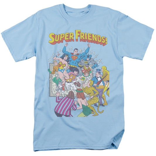 Justice League Of America Super Friends #1 Mens T Shirt Light Blue Officially Licensed