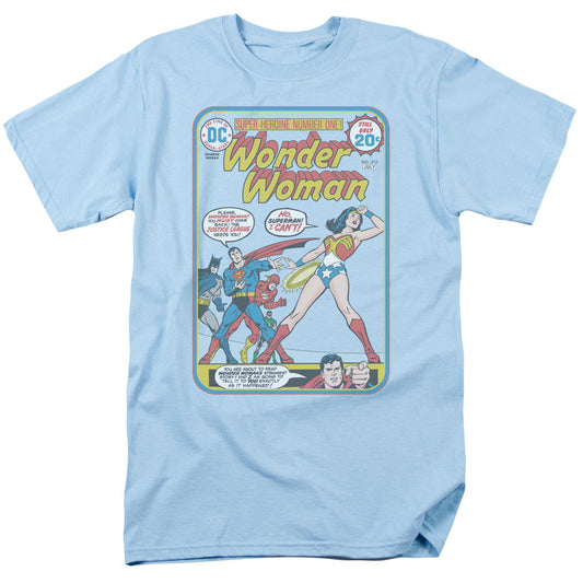 Justice League Of America Ww #212 Cover Mens T Shirt Light Blue Officially Licensed