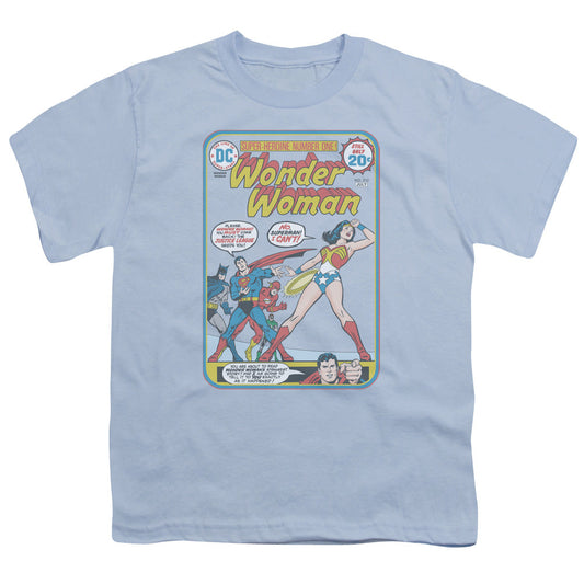 Justice League Ww #212 Cover Kids Youth T Shirt Light Blue Officially Licensed