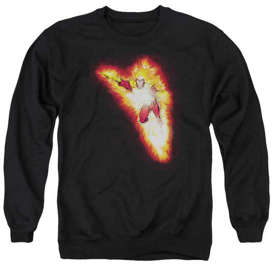 Justice League Firestorm Blaze Mens Crewneck Sweatshirt Black Officially Licensed