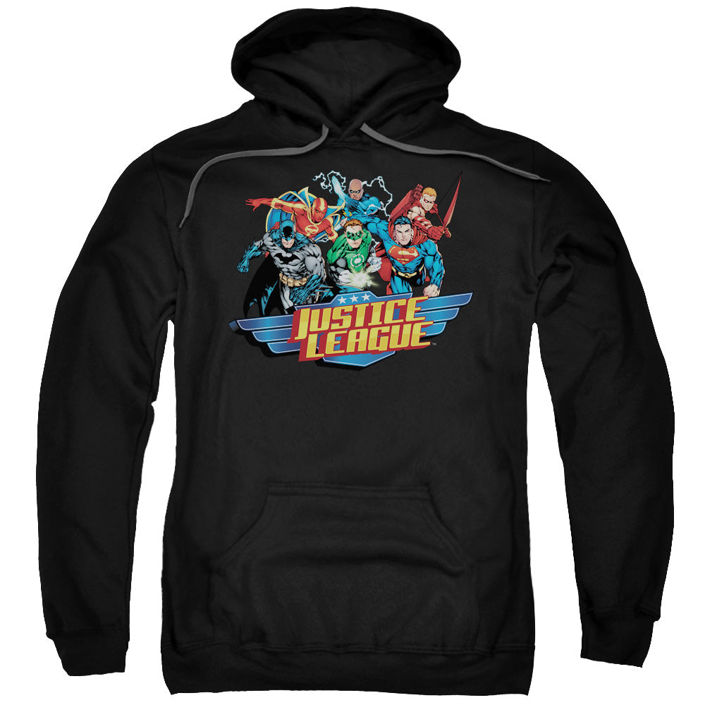 Justice League Ready to Fight Mens Hoodie Black Officially Licensed